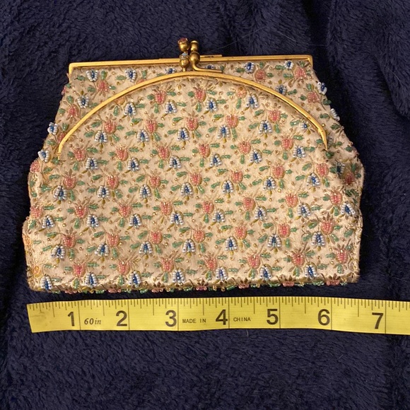 Vintage 60s Duizend-Gans Paris couture beaded clutch - Picture 12 of 16